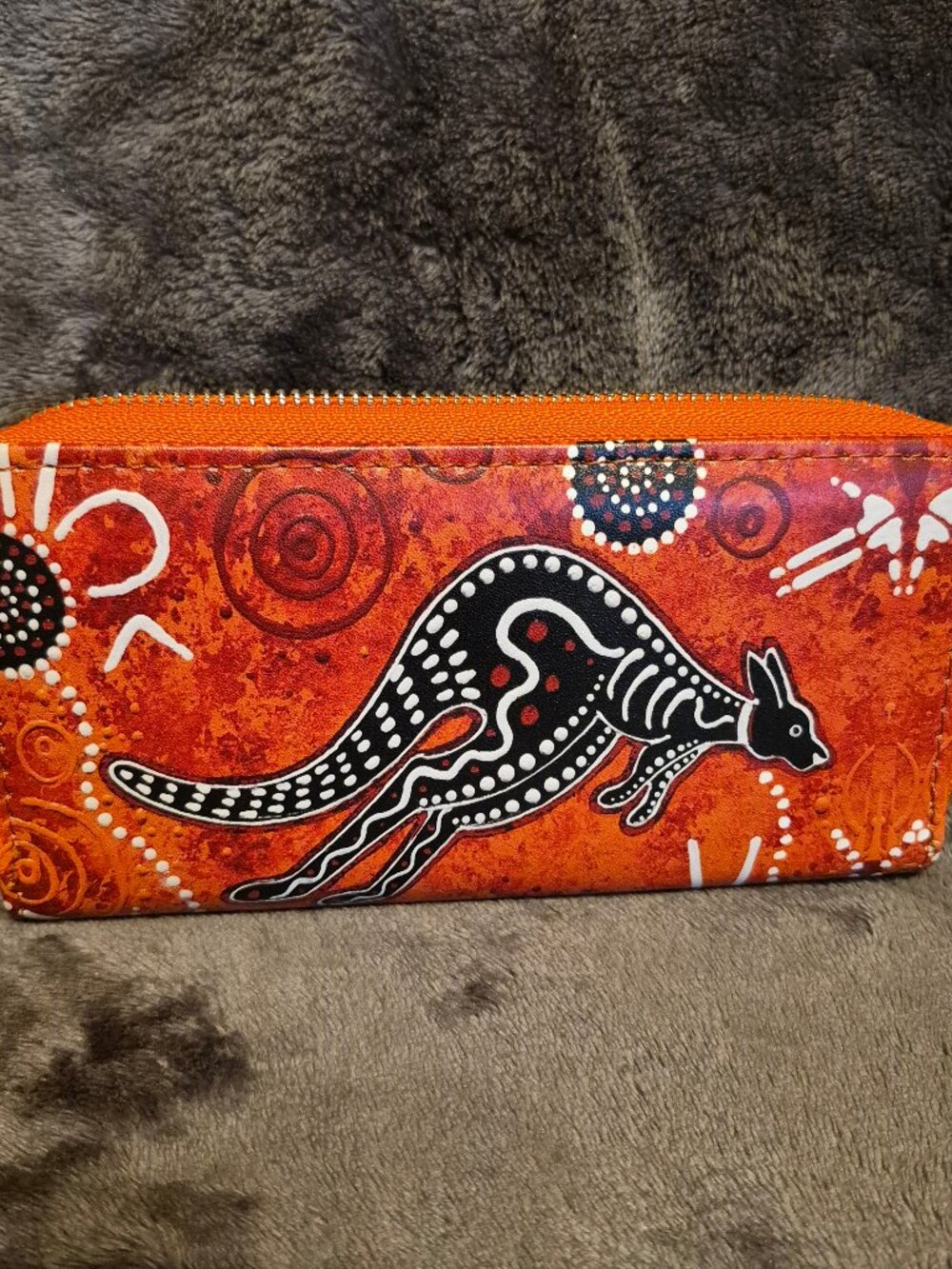 Chernee Sutton Australian Kangaroo Aboriginal Art Zip Wallet